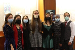 Anatomical Donor Convocation of Gratitude planning committee: Elizabeth Wat, Angela Tang, Marie Mack, Emily Fronk, Nancy Shen, Misky Sharif, and Dr. David Moyer.