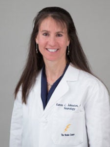 Karen Johnston, MD, MSc, Harrison Distinguished Professor of Neurology, Associate Vice President for Clinical & Translational Research, Director of THRIV at the UVA School of Medicine (SOM)