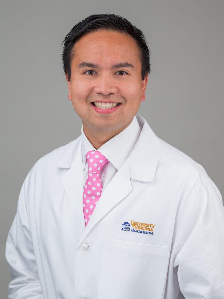 Photo showing Michael Mendoza, MD, Assistant Professor of Pediatrics at UVA School of Medicine.