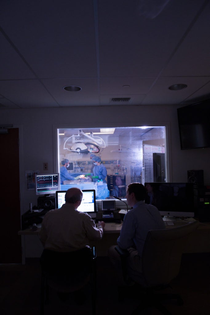 Photo showing UVA hospital operating theater 