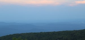 Blue Ridge Mountains, near sunset.