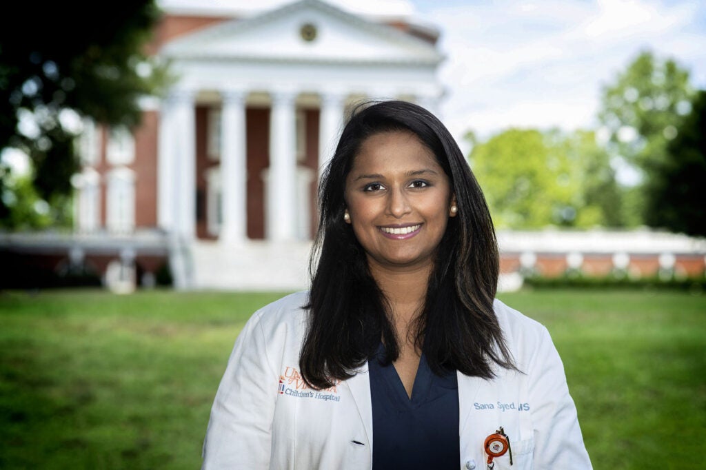 Dr. Sana Syed is a doctor and scientist with a background in pediatrics, gastroenterology, global health and data science. (Photo by Dan Addison, University Communications)