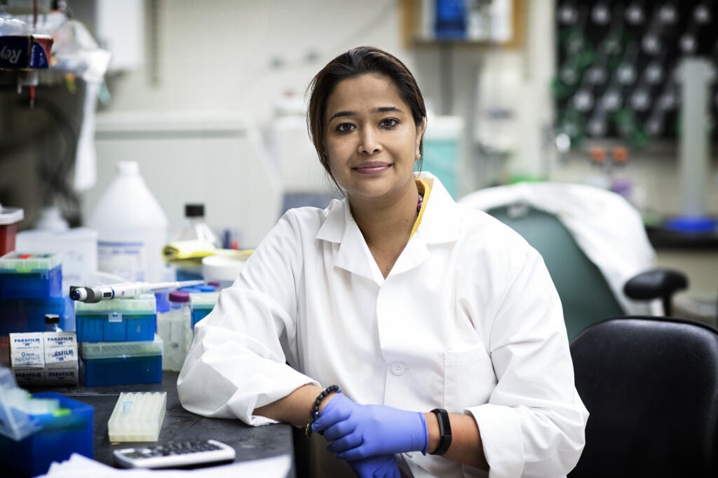 UVA researcher Sanchita Bhatnagar in her lab.