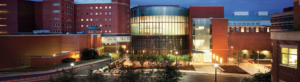 UVA Medical Education building in evening light
