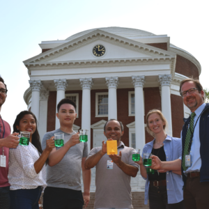 Moore Lab in front of Rotunda Green Lab
