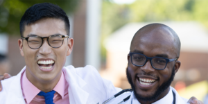 White Coat 2022 Two male medical students