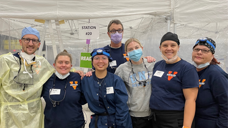 Dept of Dentistry volunteers at Fisherville free clinic