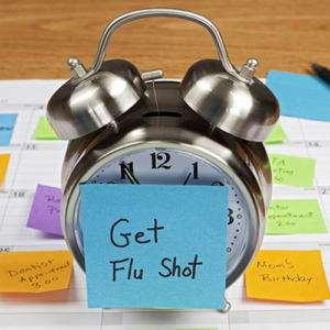 Flu Shot reminder with clock