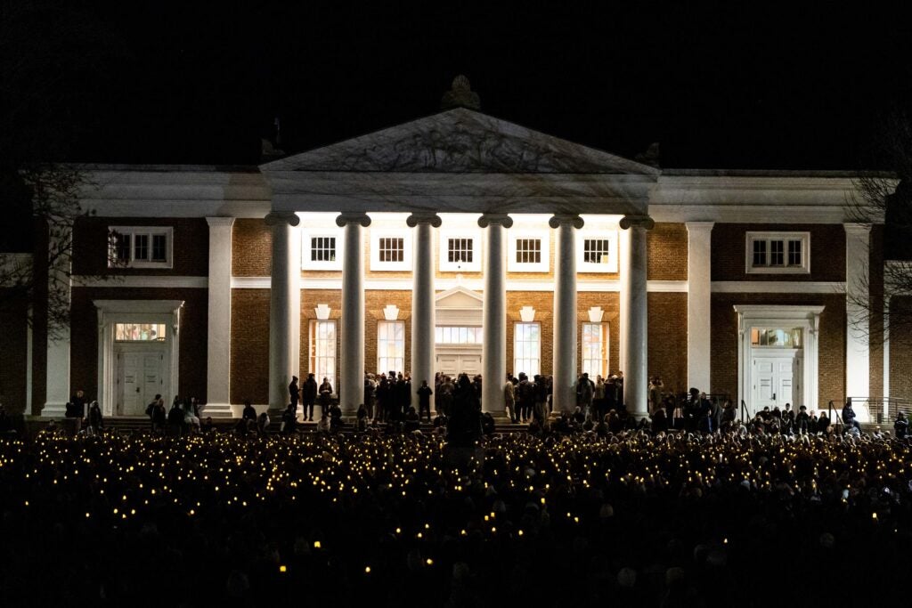 Vigil on lawn after University shooting