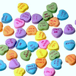 valentine's day conversation hearts
