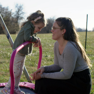 Mother and daughter on playground - Gene Therapy Story