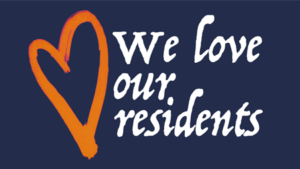 We love our residents graphic with heart