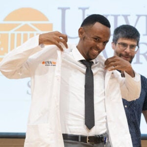 BIMS Lab coat ceremony 2023 student and mentor