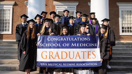 BIMS graduation, students on steps