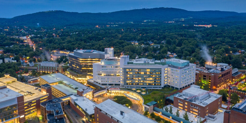 Hospital ariel shot blue mountains