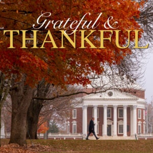 Rotunda with words Grateful and Thankful overlaid