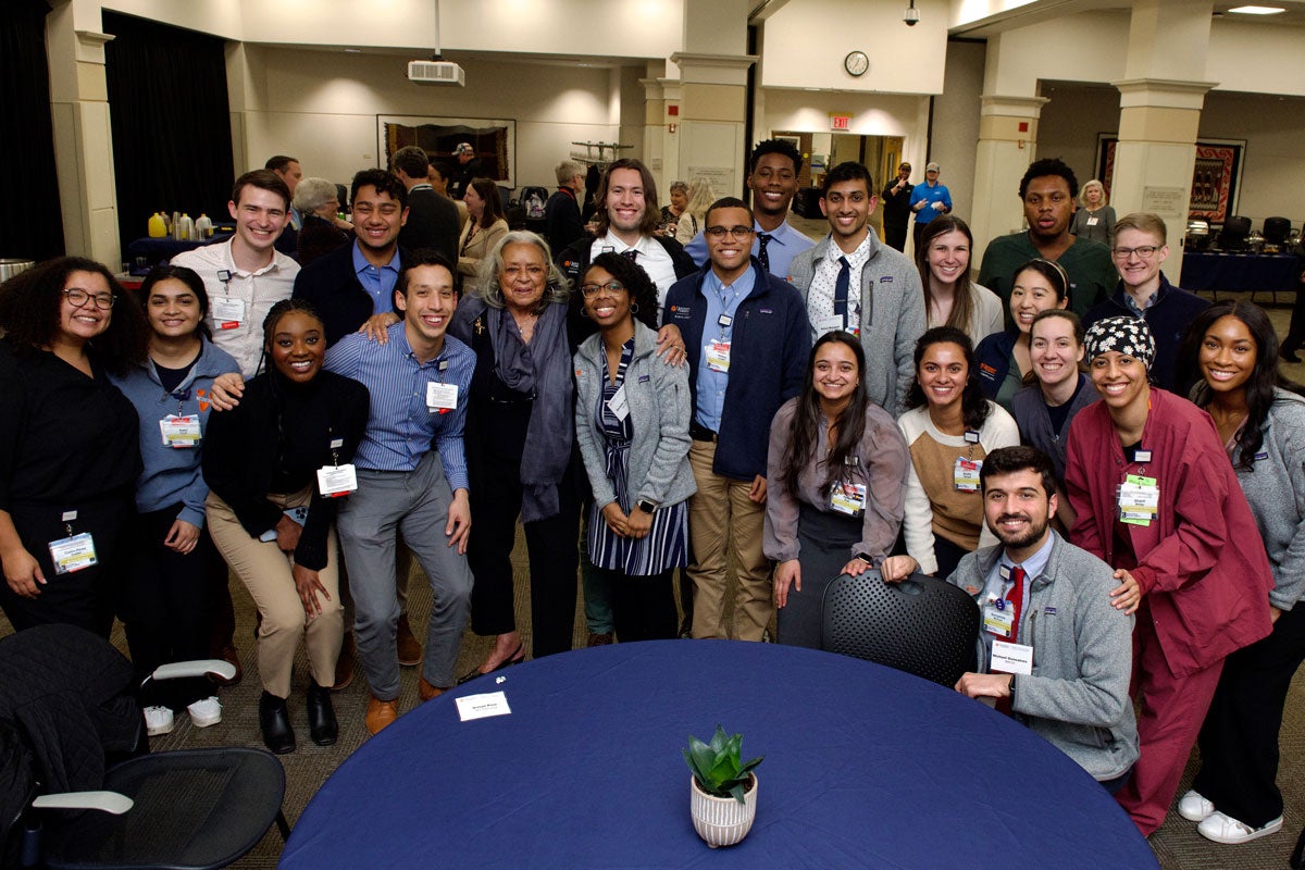 UVA's Pinn College Students Attend Welcome Reception at Inova Fairfax Medical Campus.