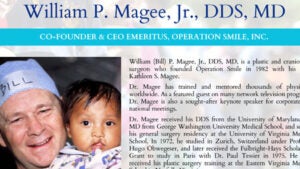 Bill Magee and child Operation Smile