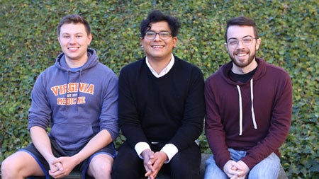 Ryan Mulligan, Gustavo Pacheco, Evan Lamb UVA BIMS students