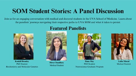 SOM Student Stories: A Panel Discussion flyer.