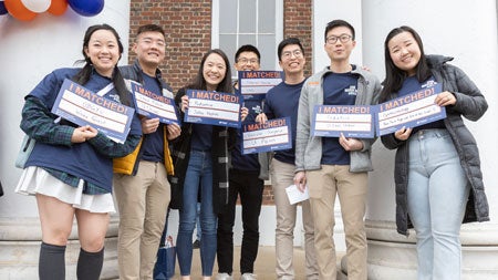UVA Match Day Group of students with results
