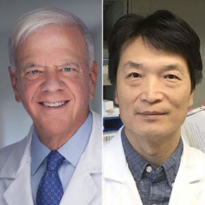Craig Kent, MD (left), Lian-Wang Guo, PhD