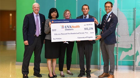 Jim Ryan presents UVA Health Children's check