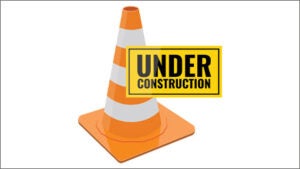 image of orange and white construction cone