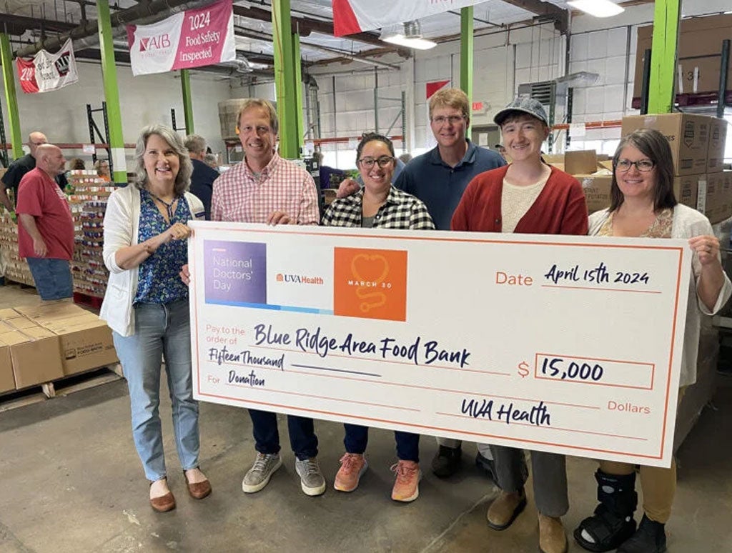 UVA donates to Blue Ridge Area Food Bank.