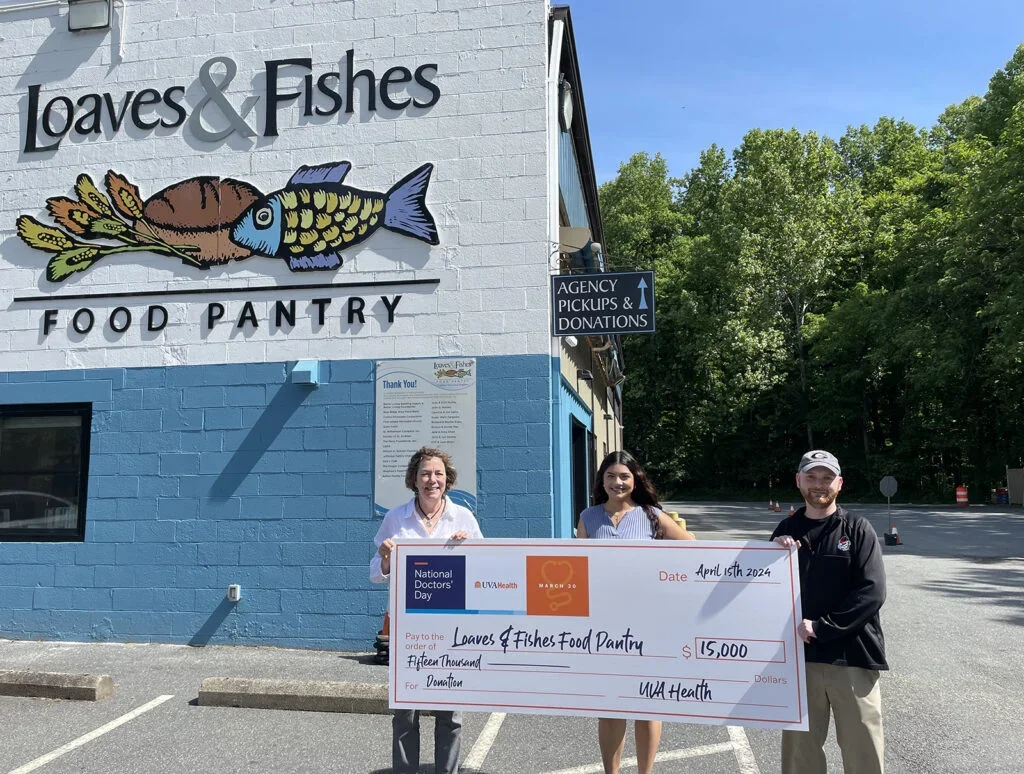 UVA donates to Loaves & Fishes.