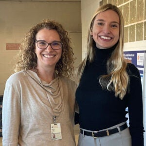 (From left) Anna Cliffe, PhD, and Sara Dochnal, PhD