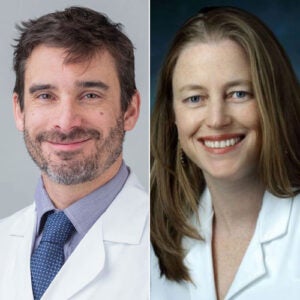 (From left) Jeff Wilson MD, PhD, University of Virginia, and Corinne Keet, MD, PhD, University of North Carolina.