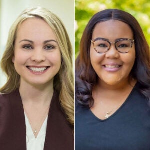 (From left) Allison May, MD, and Ariel Williams, PhD