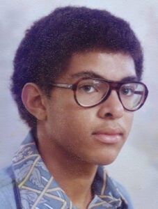 Gregory Townsend's high school yearbook picture. 