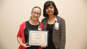 2024 Kendig Award winner Kelsey Sullivan with Madhusmita Misra, MD, MPH