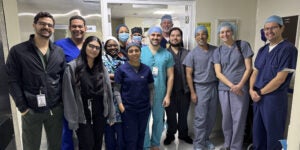 The entire surgical team, including members from UVA and Santo Domingo. All team members are volunteers.