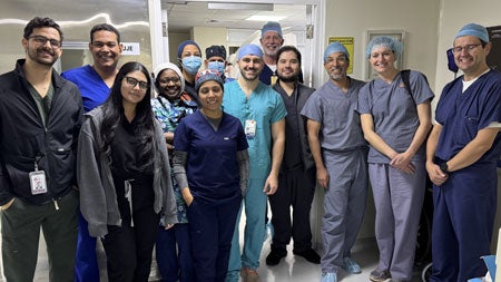 The entire surgical team, including members from UVA and Santo Domingo. All team members are volunteers.