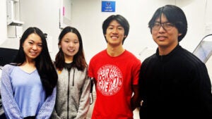 (From left) Cindy Peng, Sophia Go, Caleb Johnson, Kelvin Chen