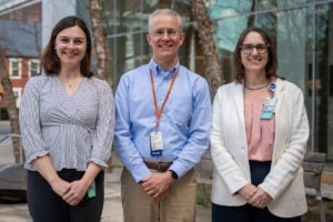 (From left) Lauren Hilliard, Christopher Ennen, MD, and Amanda Urban