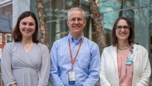 (From left) Lauren Hilliard, Christopher Ennen, MD, and Amanda Urban