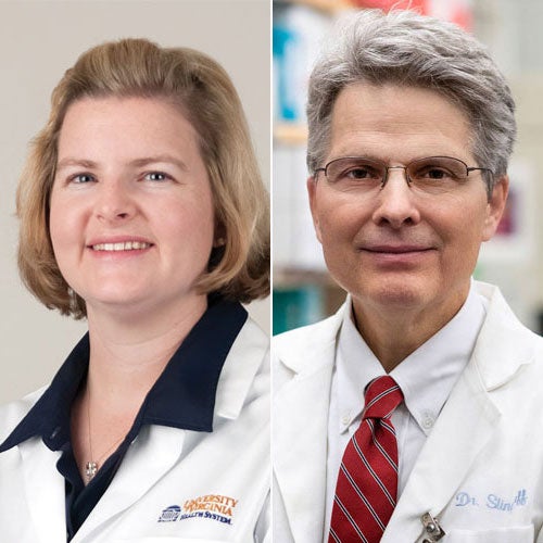 (From left) Elizabeth Gaughan, MD, and Craig Slingluff, MD