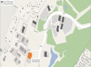 Map of North Fork, the University of Virginia’s Discovery Park.