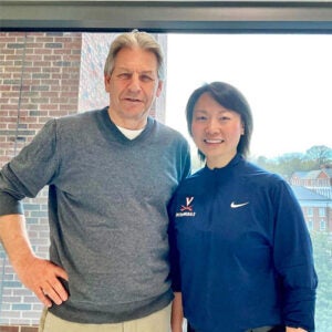 (From left) Doug Bayliss, PhD, and Yingtang Shi, MD