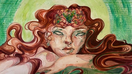 Neuroscience-inspired art from Charlottesville High School art student Courtney Millard