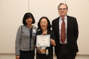 Dr. Misra with Lifetime Achievement Award Winner Dr. Moon, and Dr. Gomez
