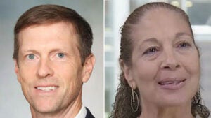 (From left) Dacre Knight, MD, and Ina Stephens, MD
