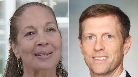 (From left) Ina Stephens, MD, and Dacre Knight, MD