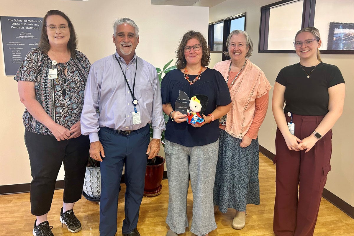 (From left) Linda Deeds, Steven Lichtenstein, Lauren Armstrong, Susan Hennigan, and Michelle Zillioux