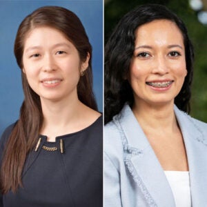 (From left) Stephanie Zuo, MD, and Tania Velez, PhD