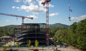 Manning Institute Top Off ceremony pic of construction site